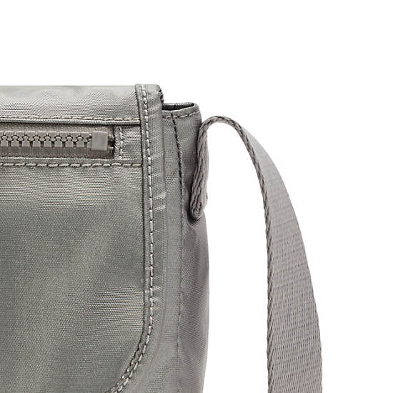 Sac Mini Kipling Sabian Metallic Crossbody Grise | FR 1868WN